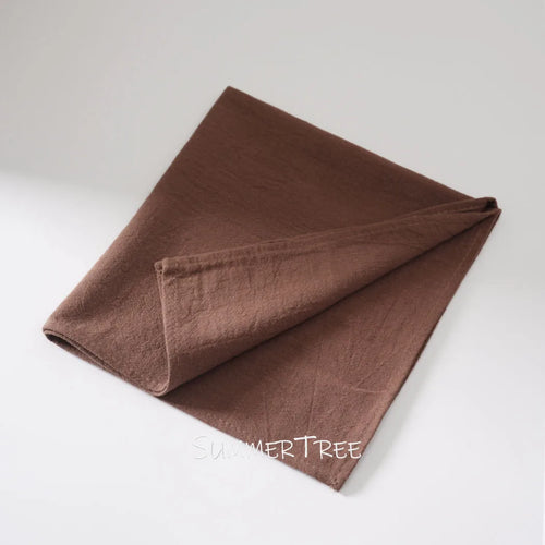 Set of six reusable washed cotton napkins