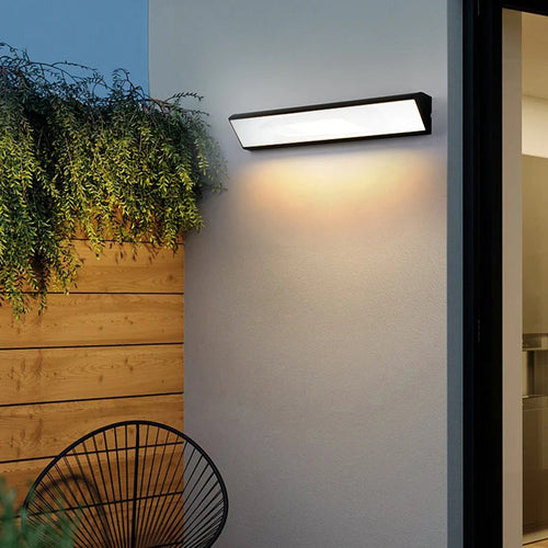 Modern outdoor waterproof LED wall light IP65 for garden, terrace, garage and indoor decoration - vue 5 sur 6