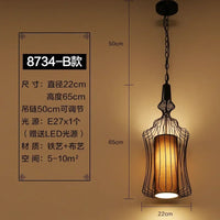 Decorative iron pendant light artistic bird cage design