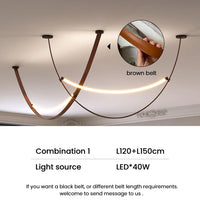 Italian designer pendant light with LED tube lamp