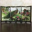 wooden folding peacock screen for decoration and separation