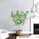 Set of 4 artificial bamboo branches for festive indoor decoration