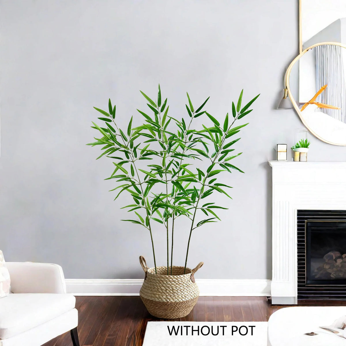 Set of 4 artificial bamboo branches for festive indoor decoration - vue 3 sur 10