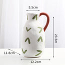 Hand-painted Milk Pot Ceramic Vase, Living Room, Porch, Desktop, Flower Arrangement Container, Homestay Decoration Handicraft