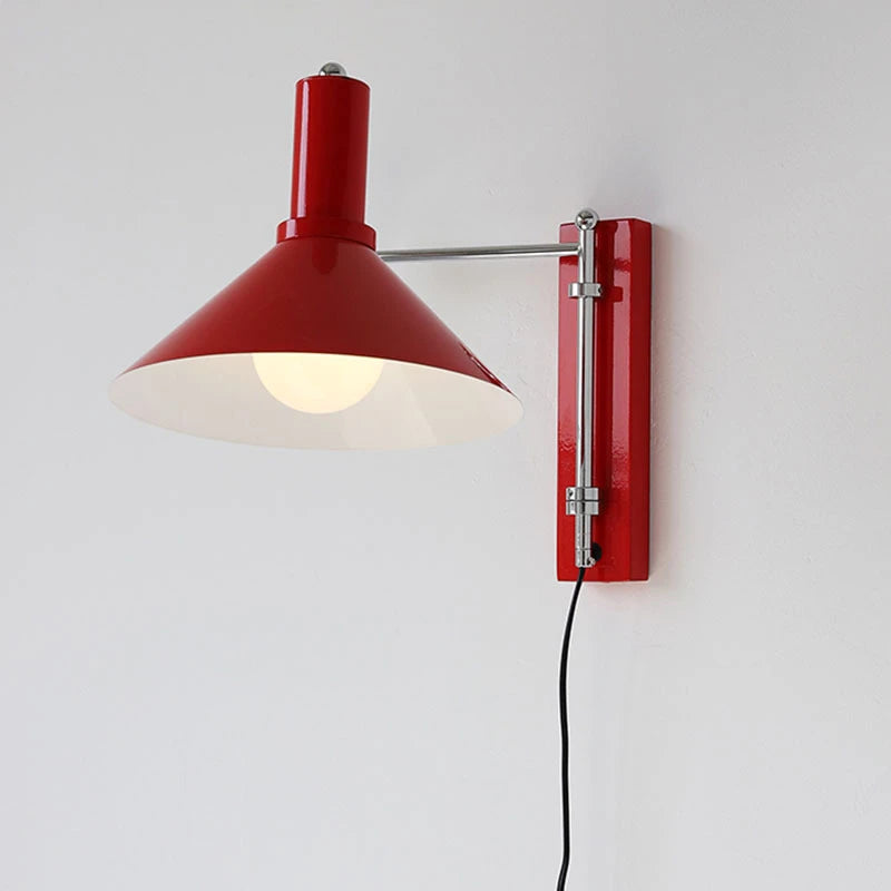 Foldable extendable wall lamp with plug for reading - vue 5 sur 9