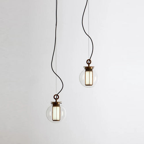 Minimalist glass pendant light for bar and restaurant - vue 5 sur 9