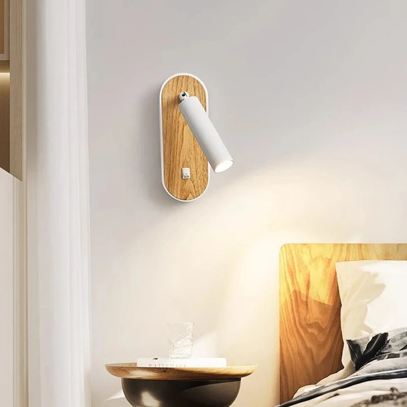 Nordic design decorative indoor LED wooden wall light