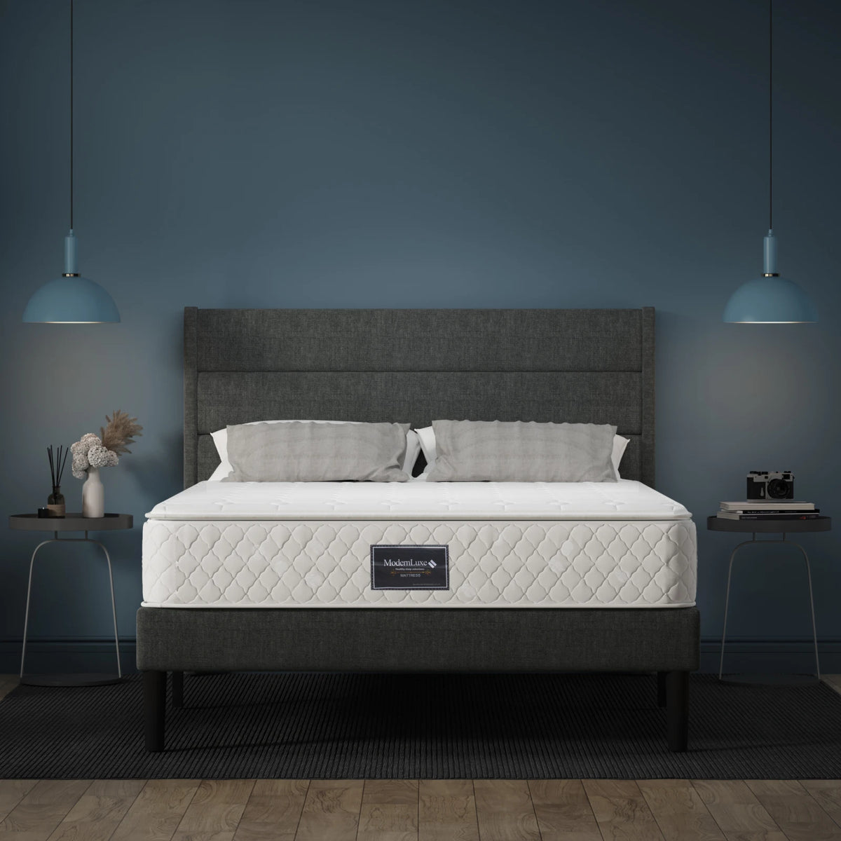 Spring Mattress, Cold Foam Double Mattress, with Spring Core &amp; Quilted Microfiber Cover, Ideal for Stomach Sleepers, Height 25cm