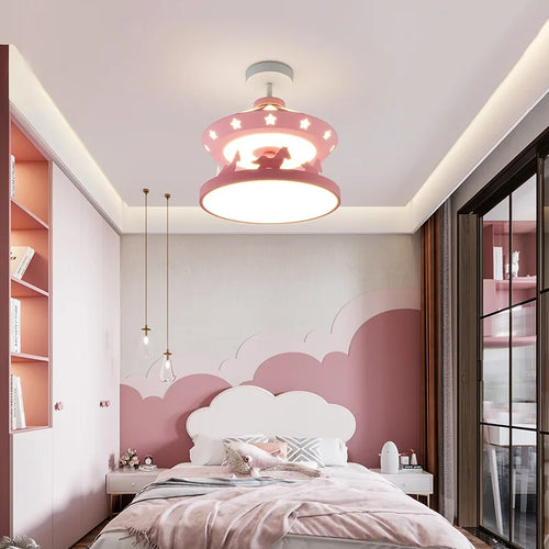Minimalist modern chandelier for a bright and cosy children's room - vue 3 sur 8