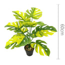 Artificial plants with large decorative leaves for indoors and offices