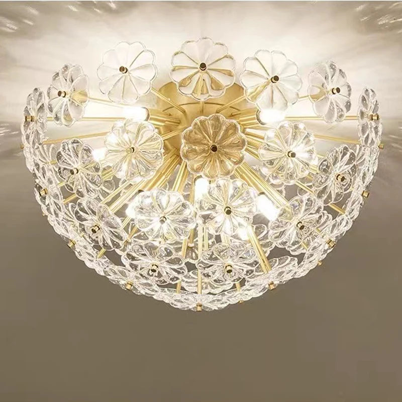 Luxury nordic crystal glass ceiling light for modern interiors - vue 5 sur 9