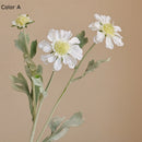 Artificial flocked chrysanthemum silk floral decoration