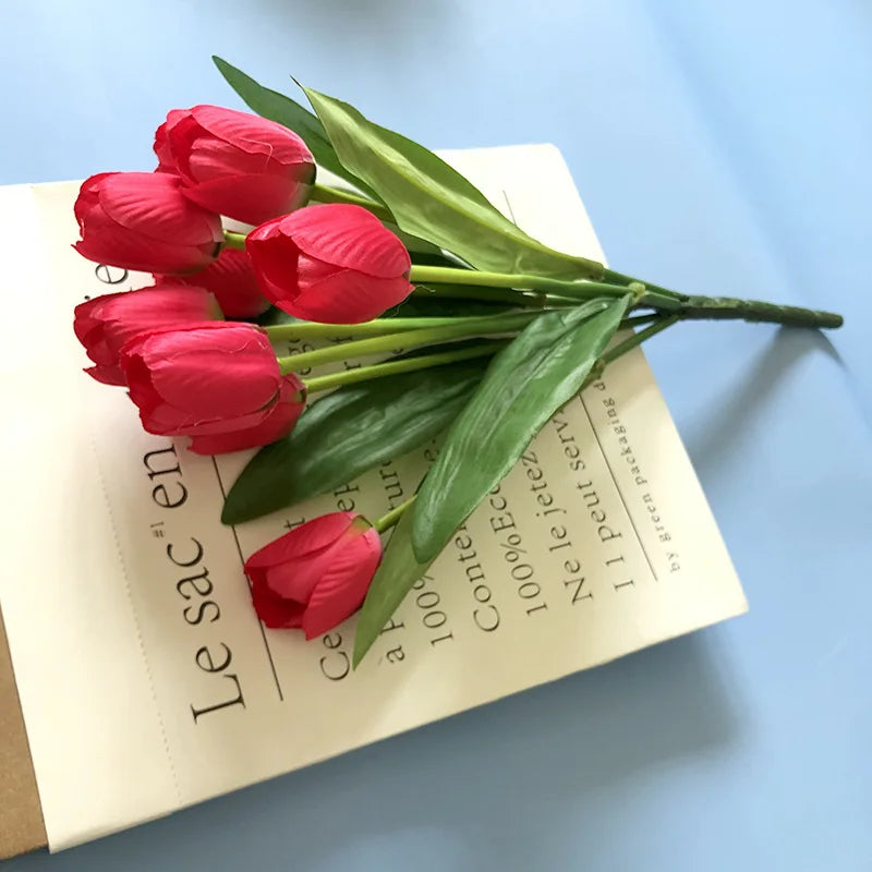 Artificial tulip bouquet for weddings and home decor