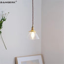 Retro glass and brass pendant light for interior decoration