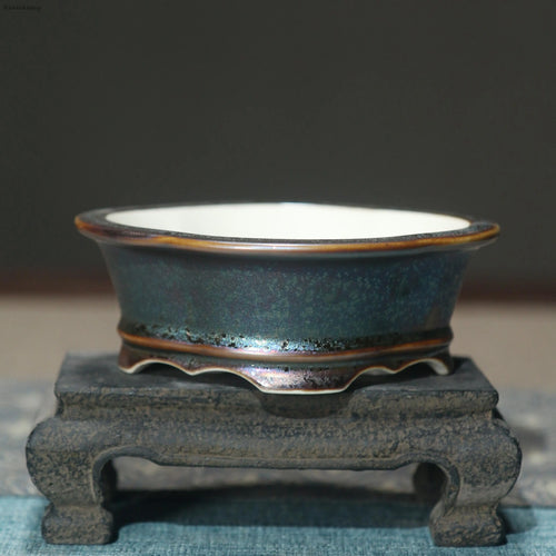 creative glazed ceramic flower pot for home decoration - vue 13 sur 14
