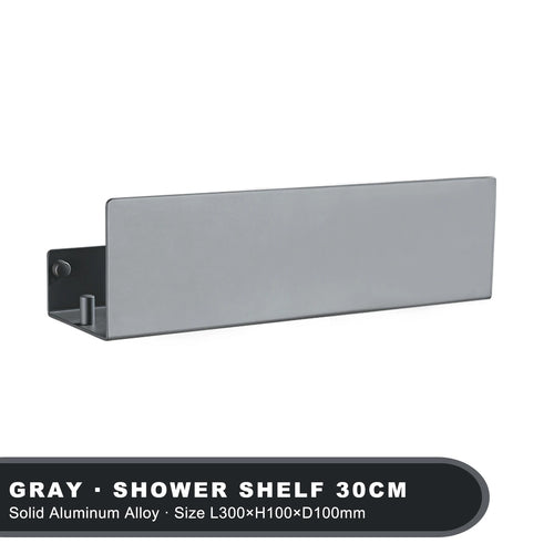 shower shelf with hook for bathroom and kitchen items - vue 16 sur 15