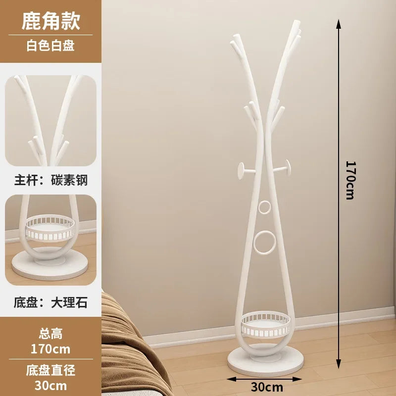 creative wrought iron vertical coat rack for clothes