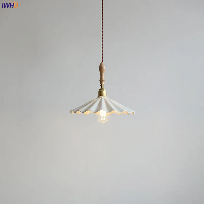 Conical ceramic LED pendant light design