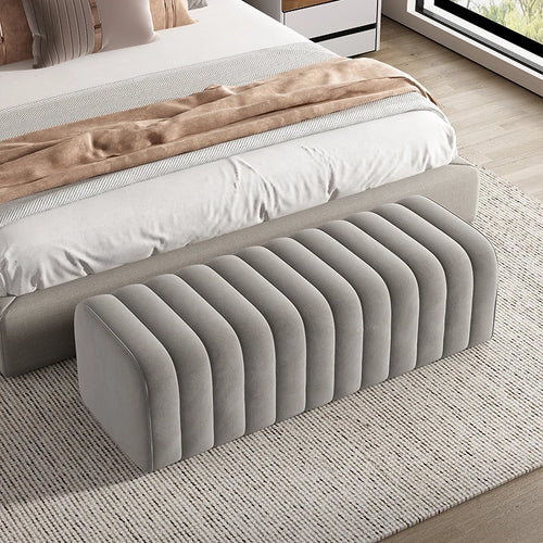 Nordic velvet bench soft and elegant footrest - vue 15 sur 14