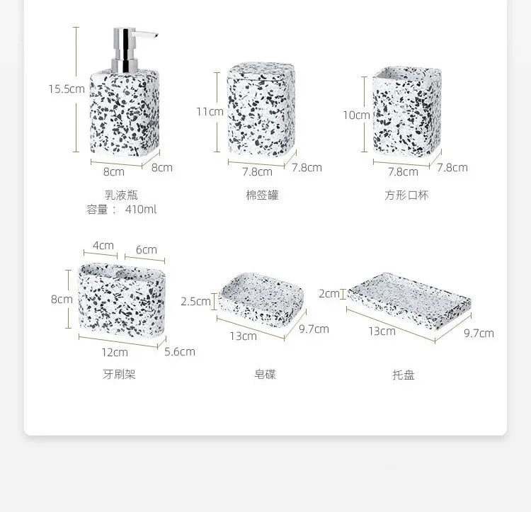 natural stone soap dispenser for decorative bathroom - vue 10 sur 14