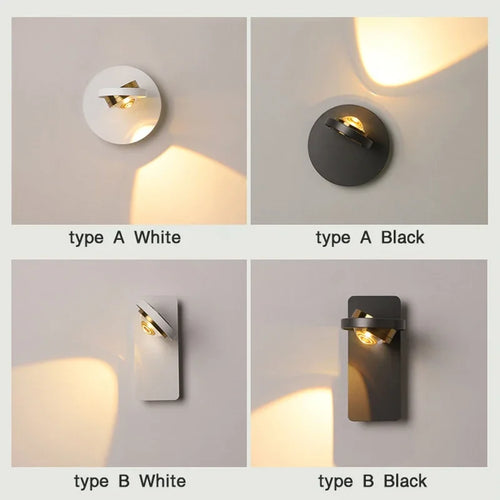 Modern rotatable LED wall light for indoor decoration - vue 5 sur 10