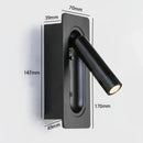 Led wall lamp reading light for bedroom, rotatable wall light for living room or bedside