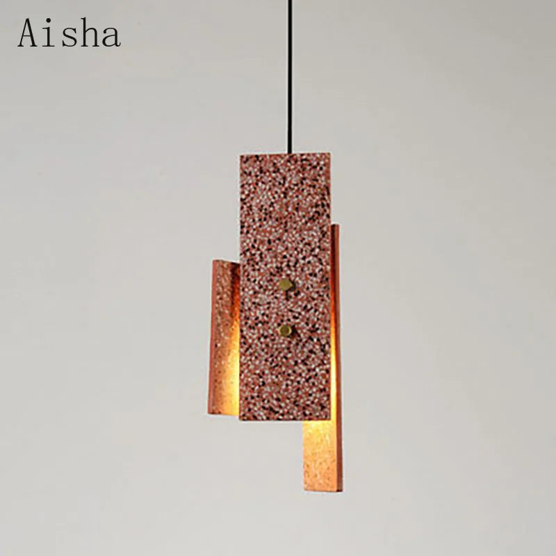 Creative nordic terrazzo pendant light for modern interior decor