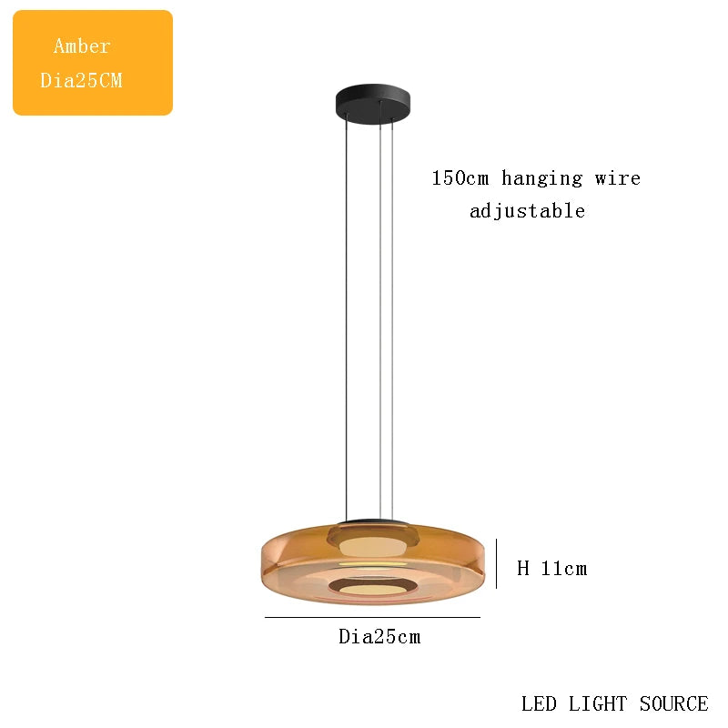 Levels series glass pendant light for modern decor - vue 23 sur 24