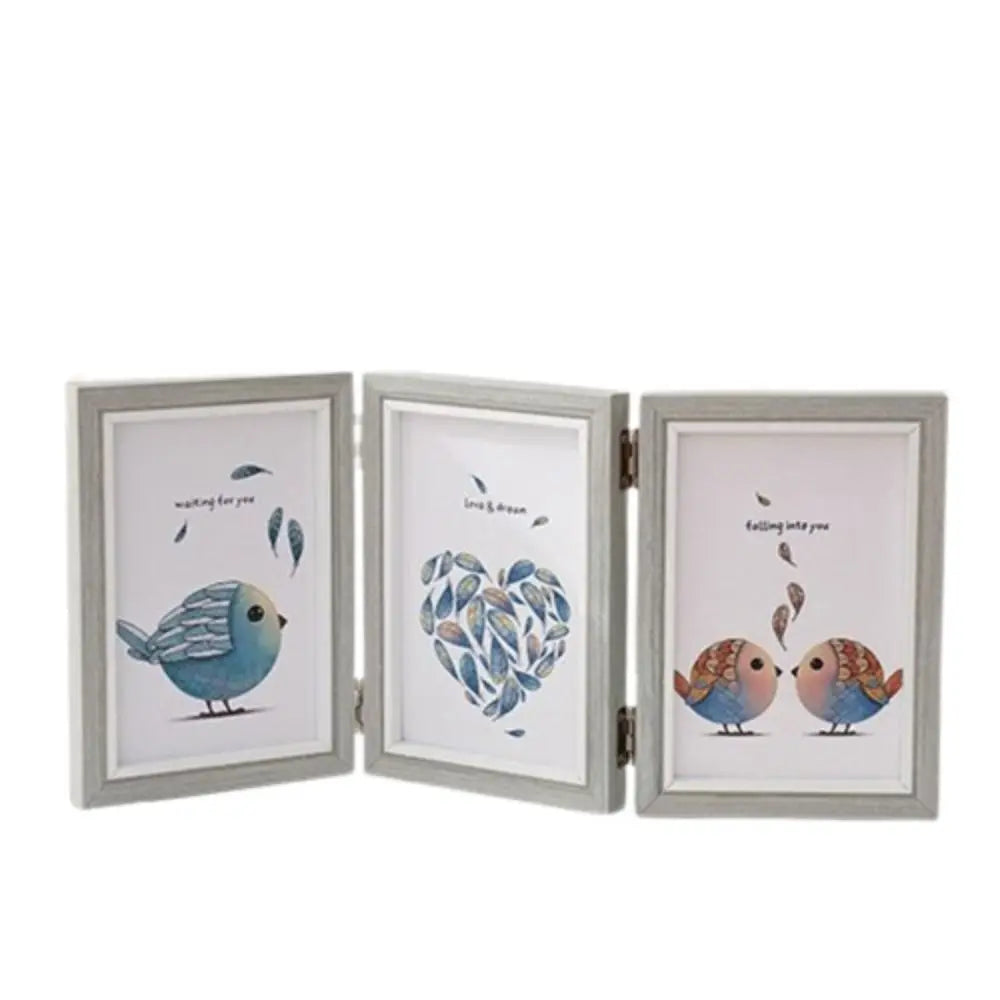 Foldable wooden photo frame for desktop album - vue 13 sur 14