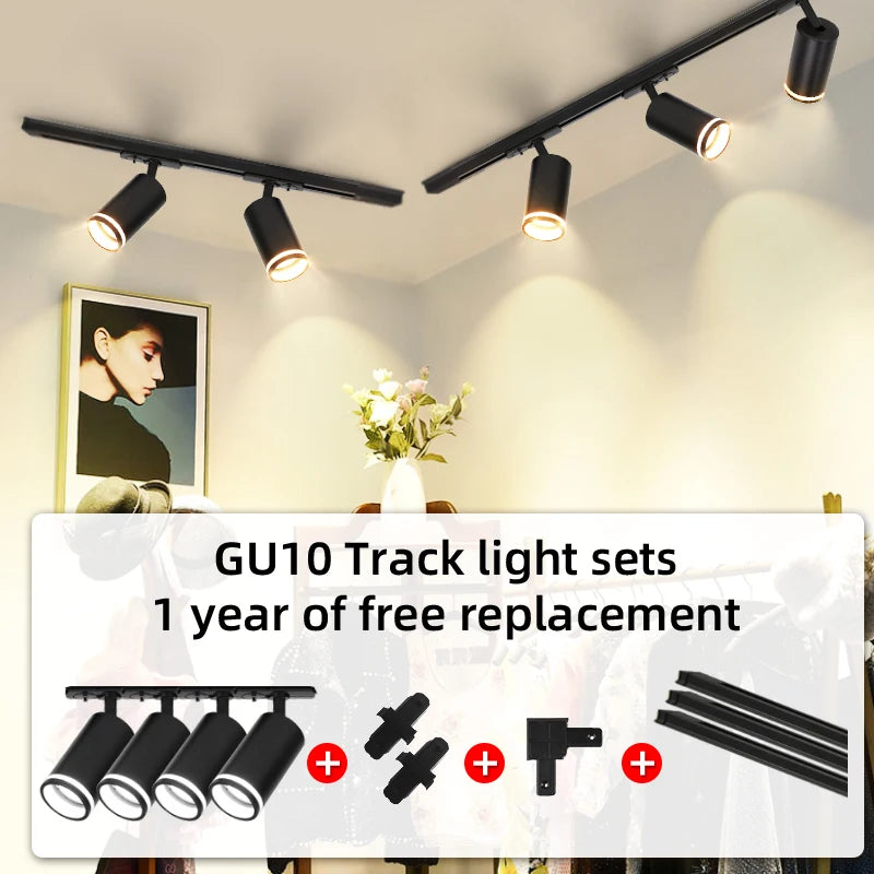 LED track spot light for modern, functional indoor lighting