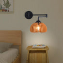 Modern minimalist adjustable wood wall light