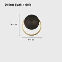 Round copper wall light for a creative luxury atmosphere