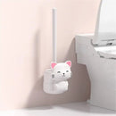 Toilet brush for squat toilet cleaning with no dead angles