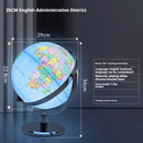educational rotating globe with light in English for geography
