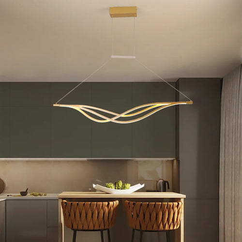 Modern decorative LED chandelier for restaurants and indoor spaces - vue 3 sur 10
