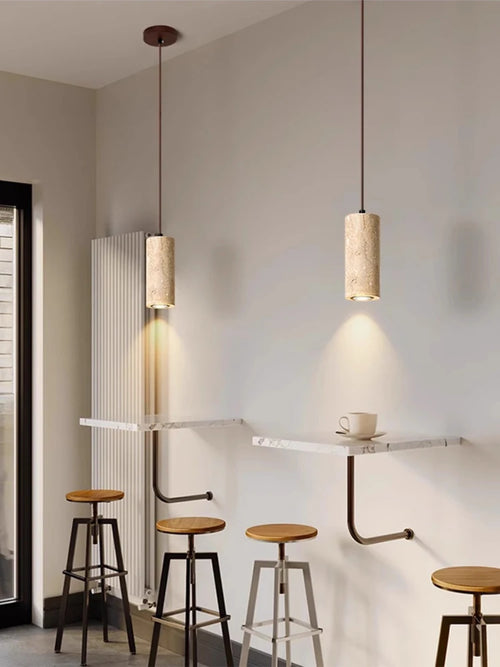 Stone pendant light for small ceiling - vue 6 sur 7