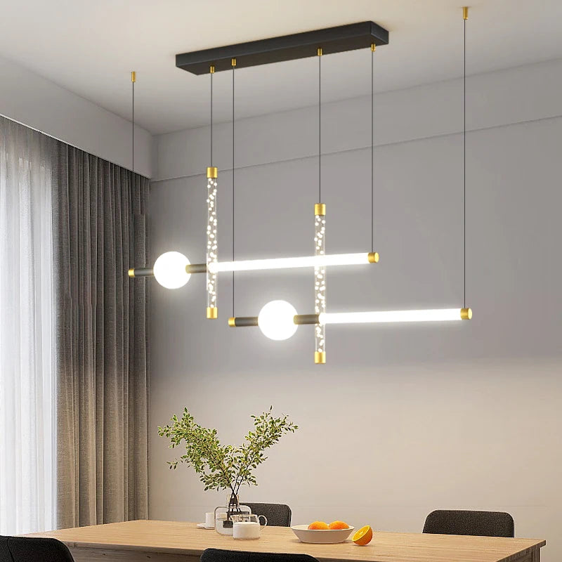 Modern LED pendant light for interiors with simple minimalist design