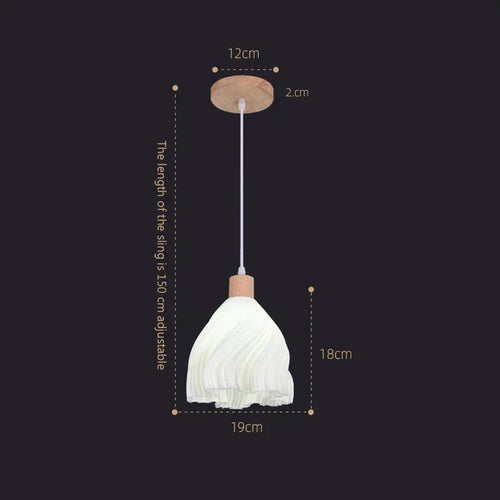Modern semi-circular LED chandelier for bar, restaurant, shop - vue 6 sur 12