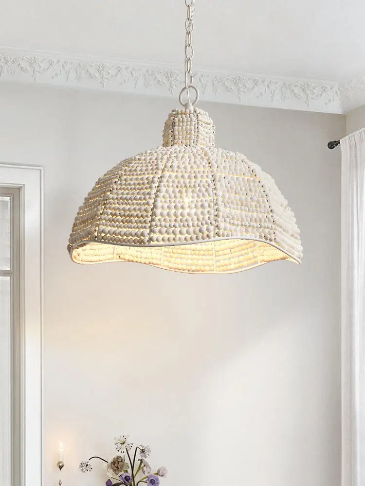 Vintage wooden LED chandelier for interior decoration