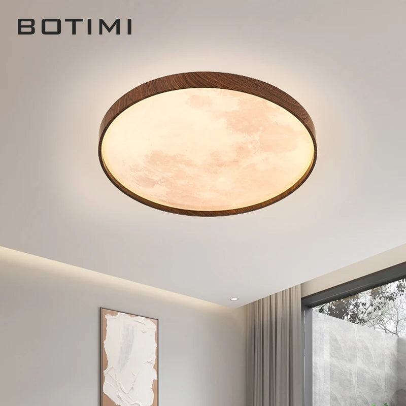 Modern moon dimmable LED ceiling lights - vue 3 sur 17