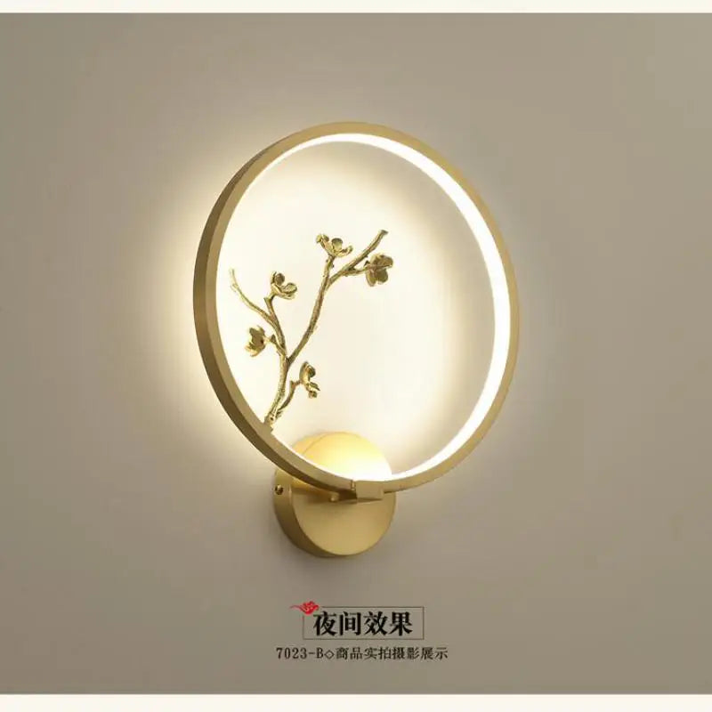 Traditional Chinese copper LED wall light for indoor decoration - vue 6 sur 10
