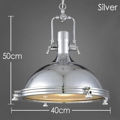 Retro metal pendant light for industrial interior decor