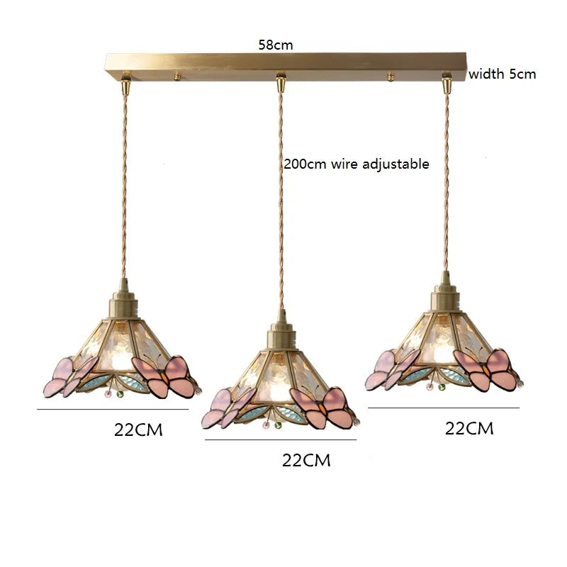 iwhd modern glass copper butterfly LED hand lamp - vue 18 sur 28