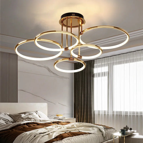 lustre led en silicone pour décoration intérieure élégante et moderne - vue 2 sur 9