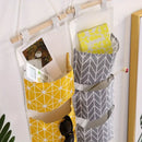 three-tier hanging bag in moisture-resistant cotton linen blend