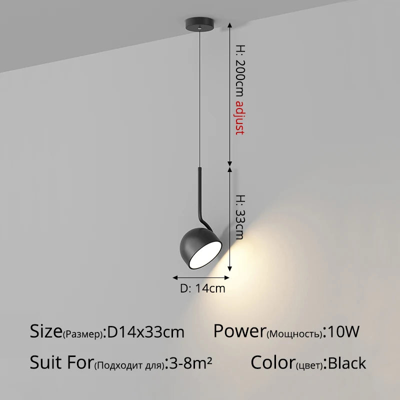 Modern LED pendant chandeliers for bar and loft