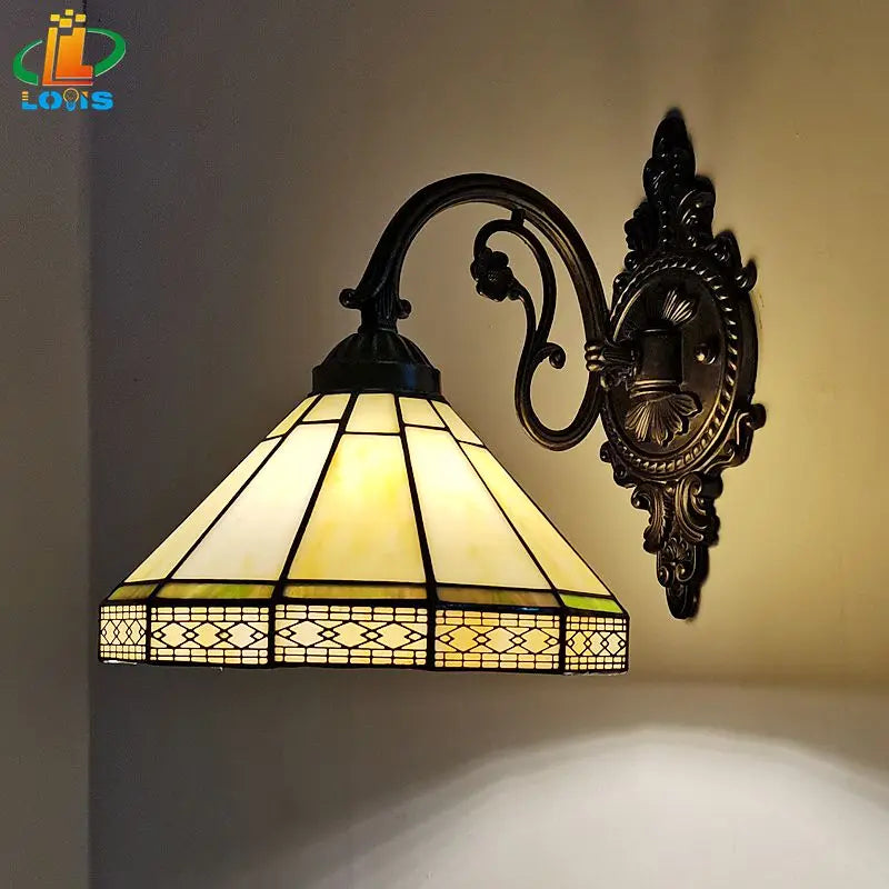 Tiffany glass wall light for modern and elegant interiors