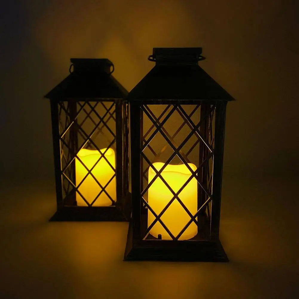 Retro LED lantern for decorative gardens and outdoor spaces