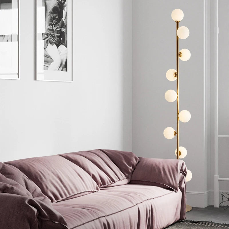 Nordic glass ball floor lamp for indoor decoration