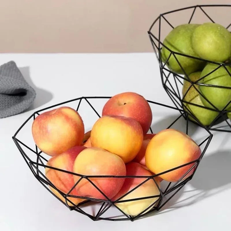 Modern iron fruit basket for storage and display - vue 4 sur 11